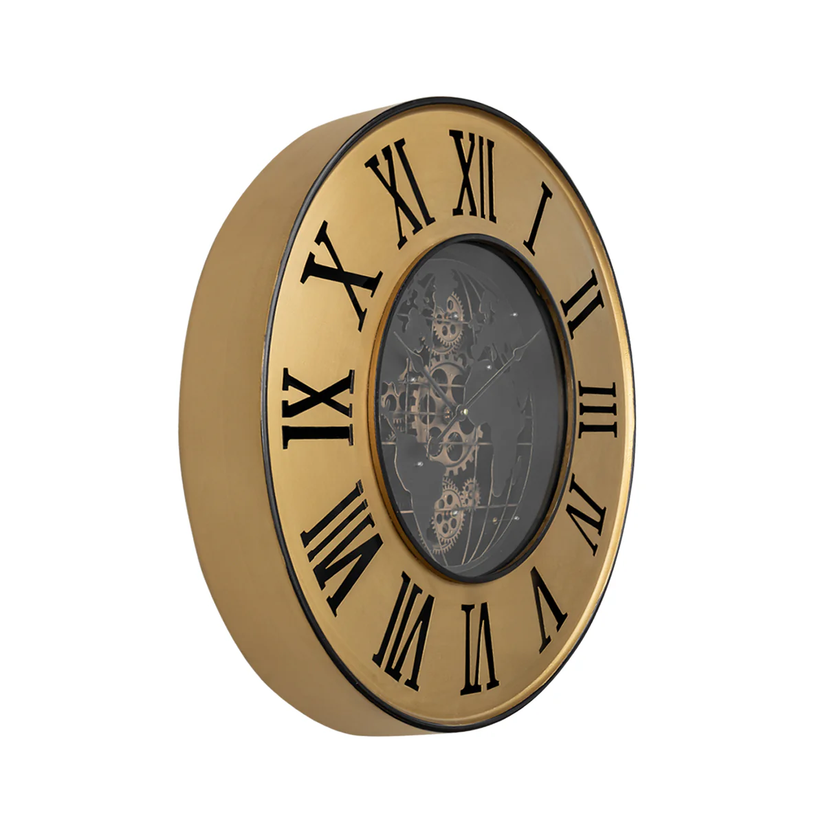 The Infinity Instruments Retro Decorative Wall Clock With Moving Gear Mechanism - Image 3