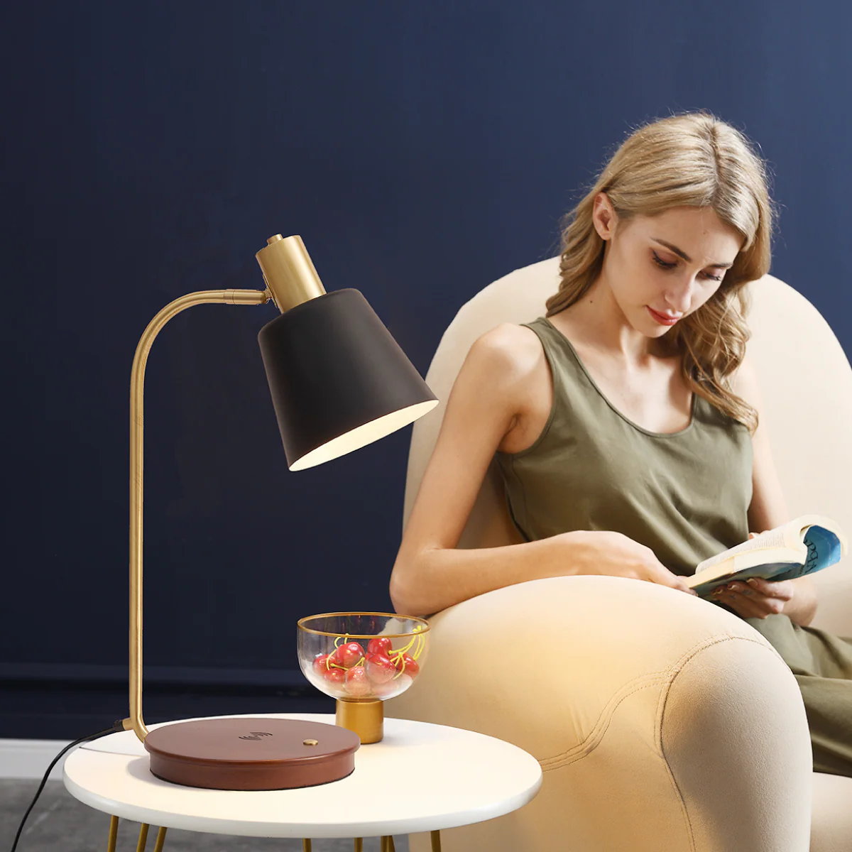 The Irish Dome Desk and Side Table Lamp (With Wireless Charging) - Image 6