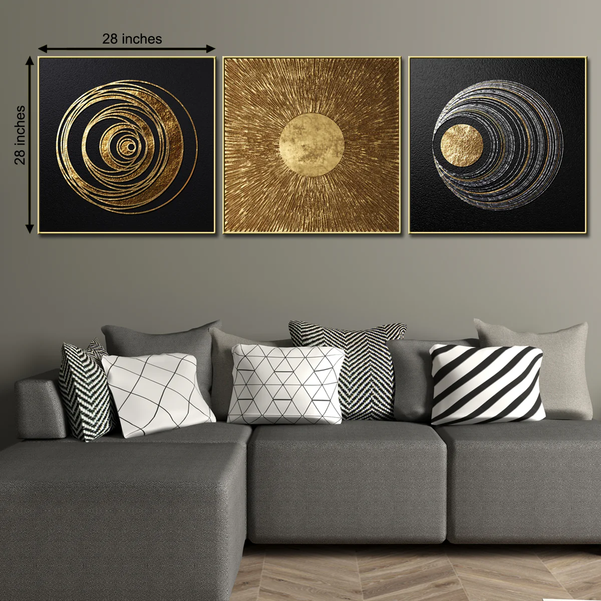 The Milky Way Galaxy 3 Panel Framed Canvas Print (BIG) - Image 2