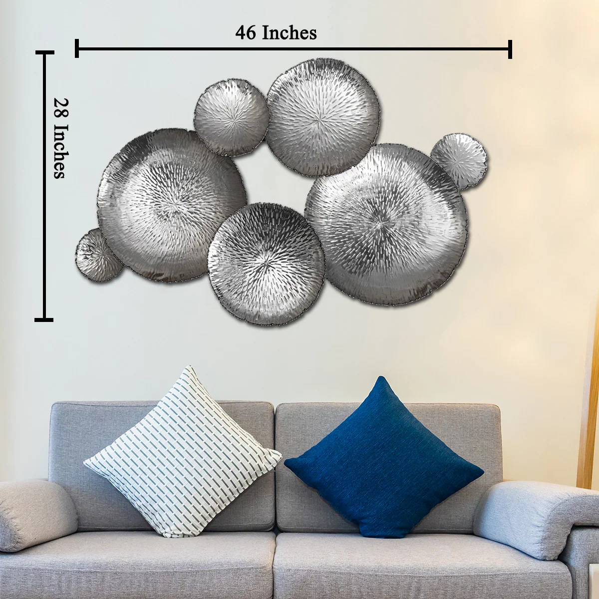 The Silver Asteroid NICKEL Plated  Metallic Wall Art Panel - Image 2