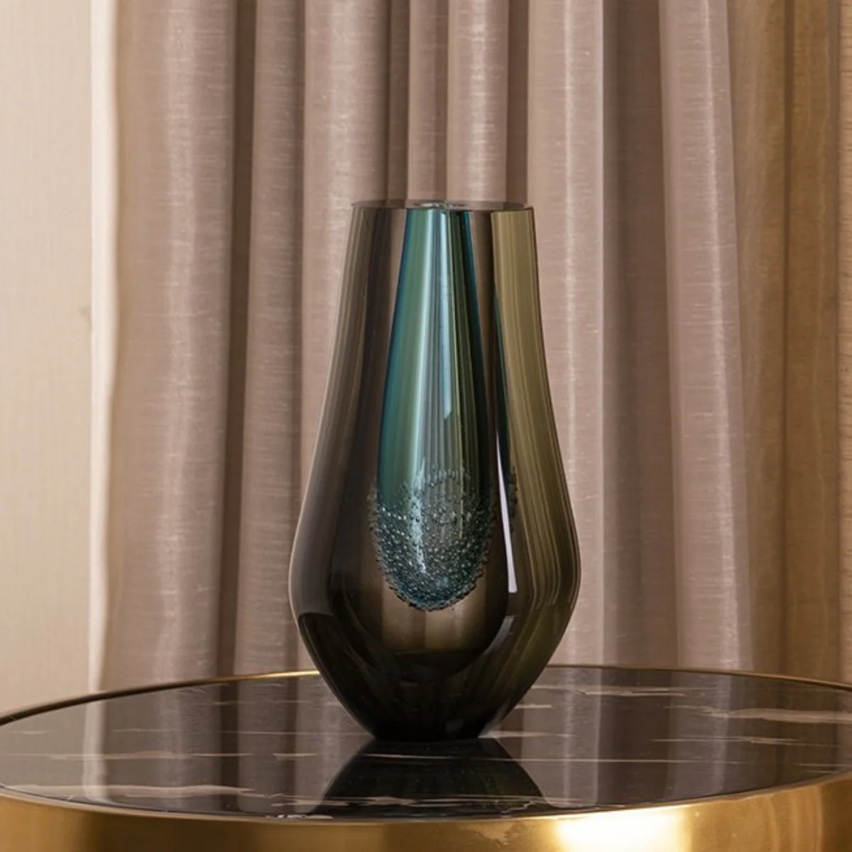 The Triple Wall Illusion Handblown Glass Decorative Vase - Image 2