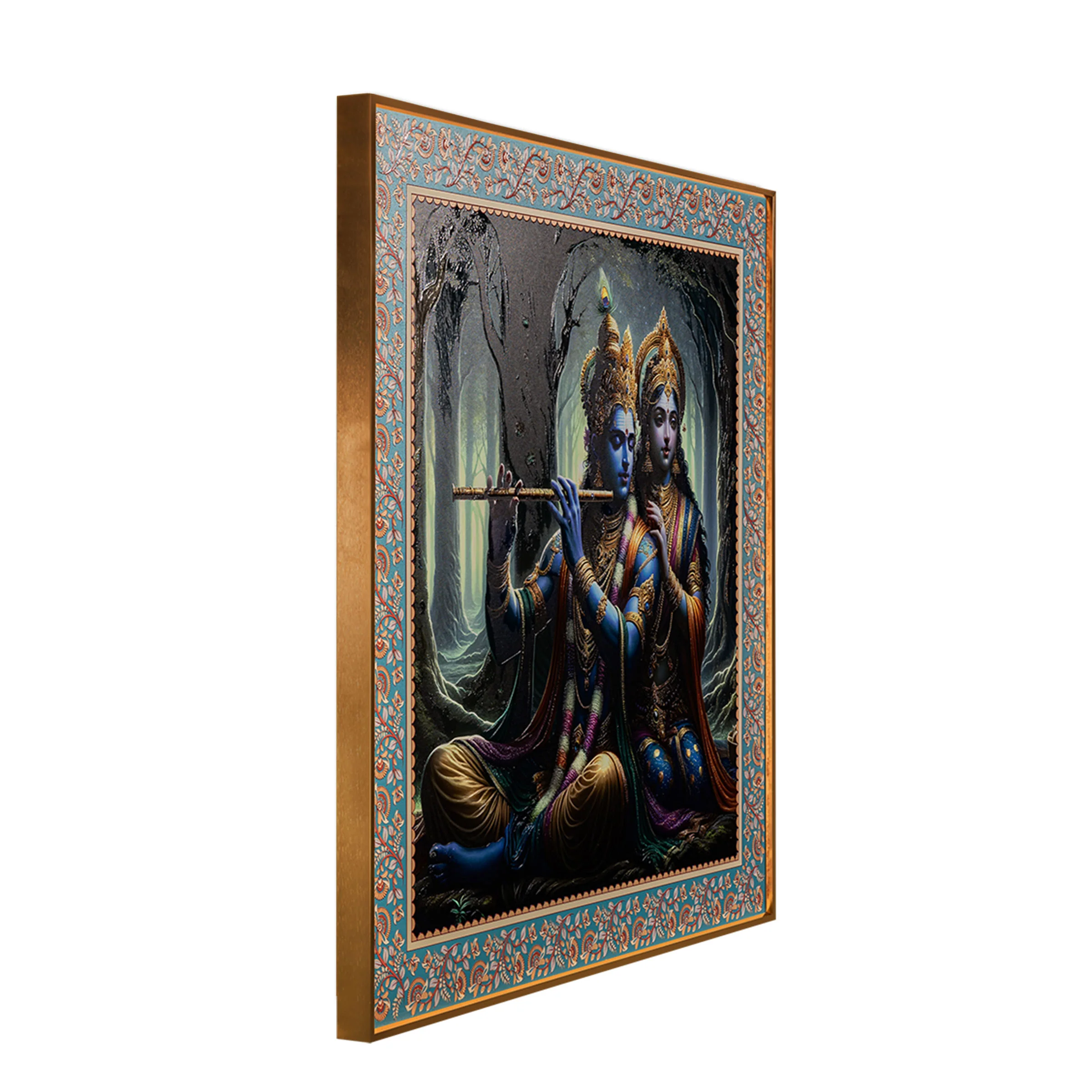 The Whispers of Love Radha Krishna Painting for Home - Image 3
