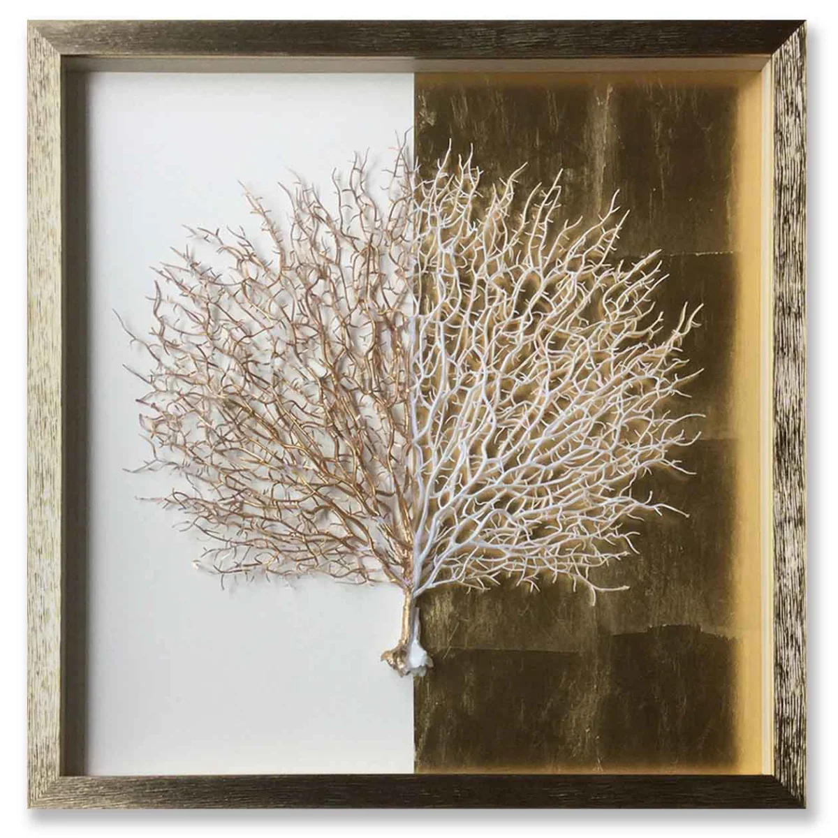 The White and Gold Tree of Life Shadow Box Wall Decoration Piece (Yin Yang Design) - Image 3
