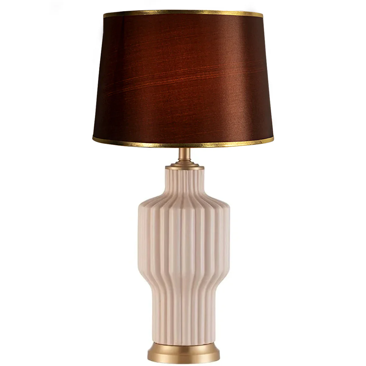 The White and Gold Trophy Decorative Ceramic Table Lamp - Image 3