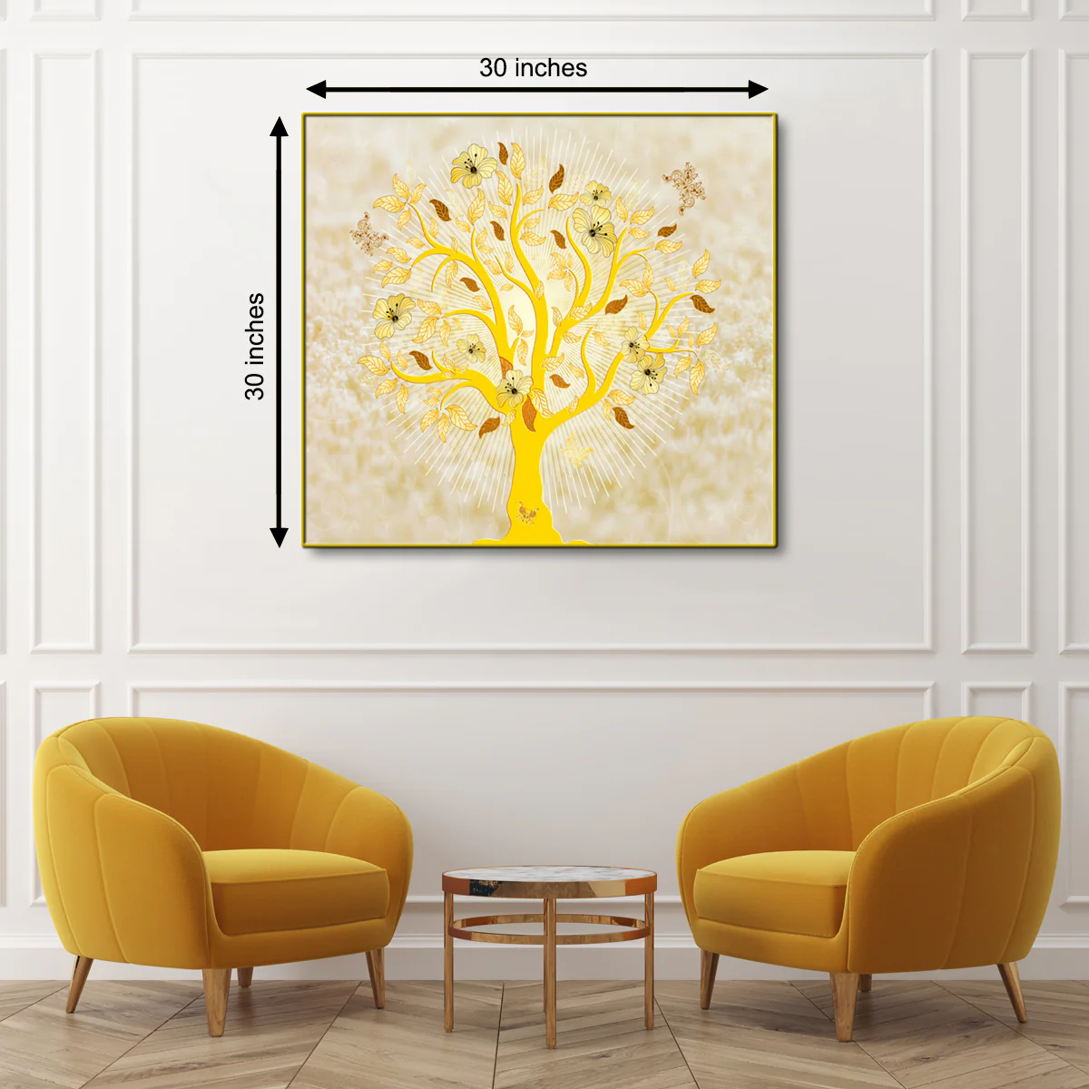 The Yellow Tree of Wisdom Framed Canvas Print - Image 4
