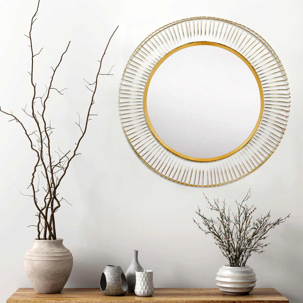 The Golden Piped Decorative Wall Mirror