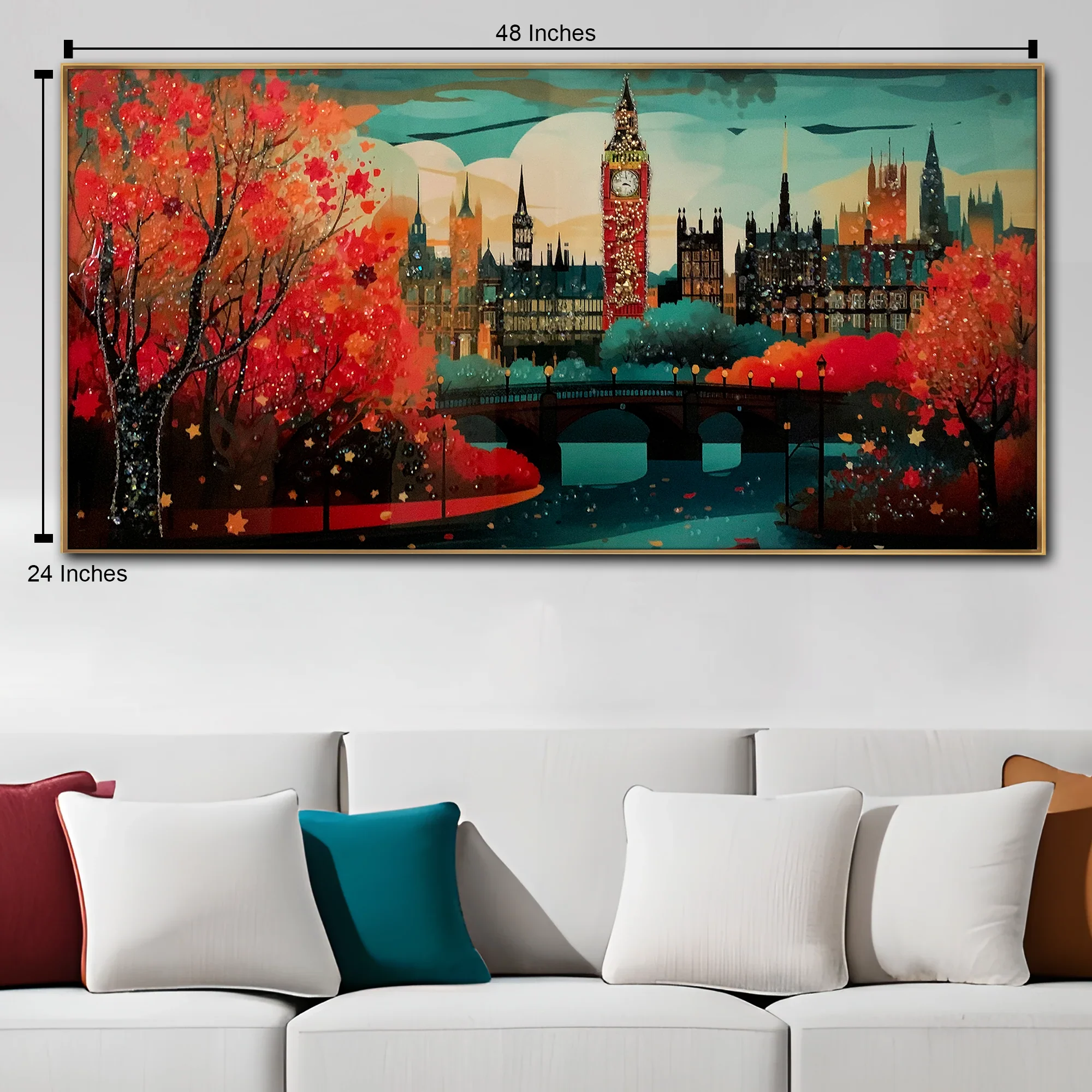 Timeless Beauty of Big Ben Crystal Glass Painting - Image 2