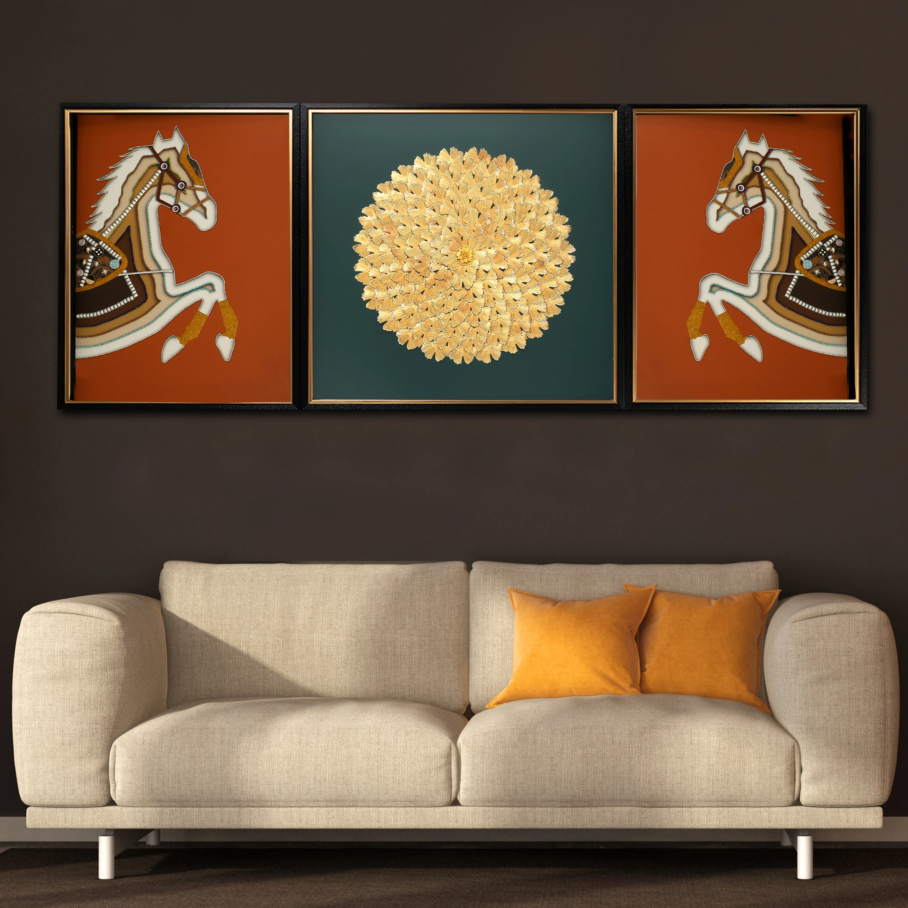 Tranquil Trot Wall Decoration Shadow Box - Set of 3