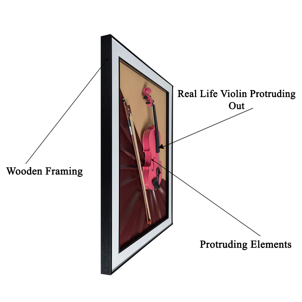 Transcendent Euphoria Shadow Box Wall Decoration Piece - Pink - Image 2