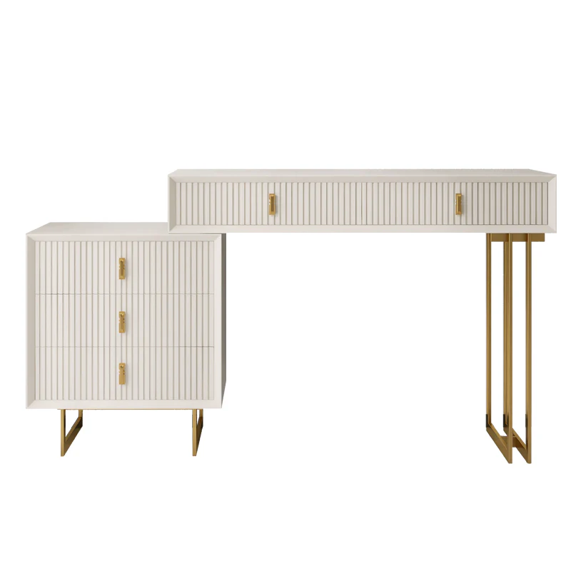 Urban Elegance Makeup Dressing Table & Vanity Set (White) - Image 10