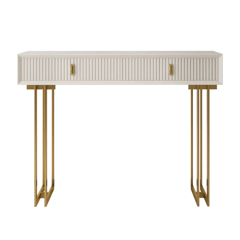 Urban Elegance Makeup Dressing Table & Vanity Set (White) - Image 9