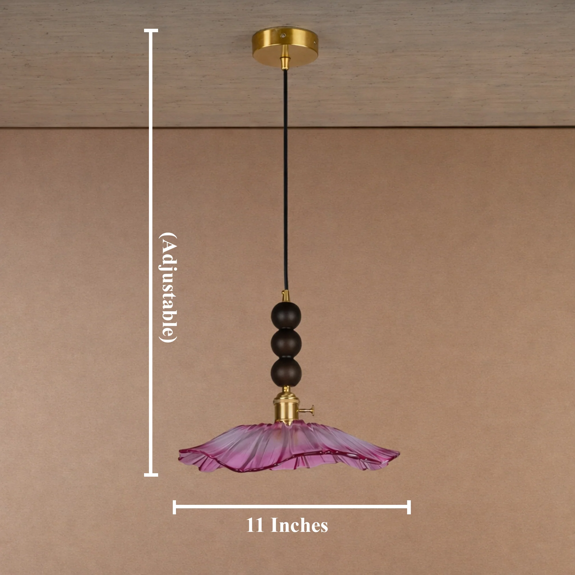 Verdant Glow Pendant Light For Living Room - Pink - Image 3
