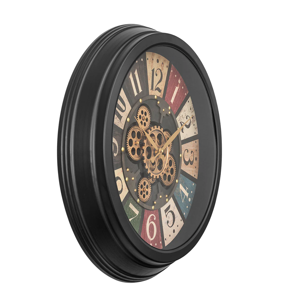 Vortex Decorative Wall Clock With Moving Gear Mechanism - Image 3