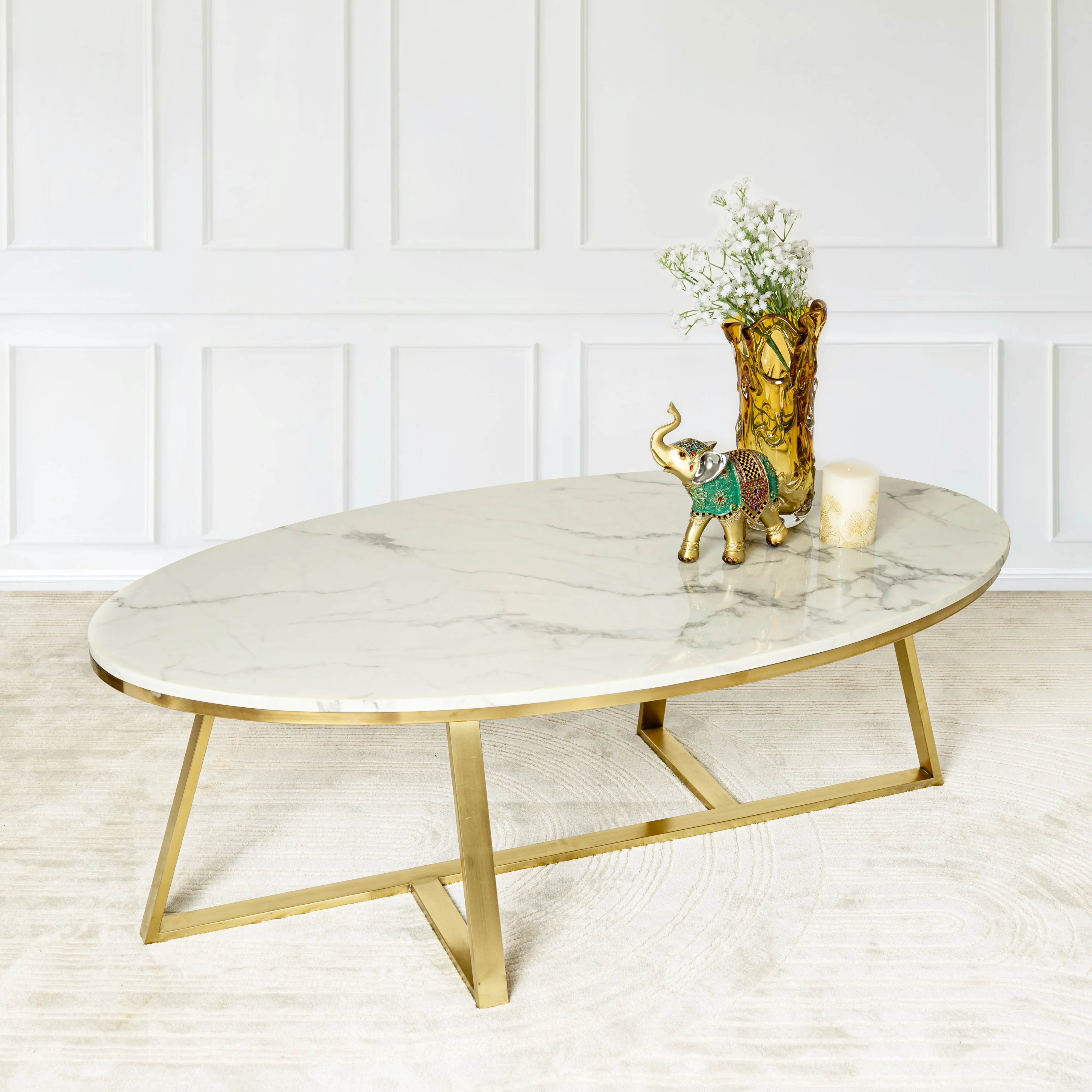 Oval Delight Centre table (STAINLESS STEEL) - Image 3