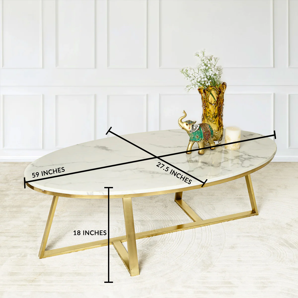 Oval Delight Centre table (STAINLESS STEEL) - Image 4