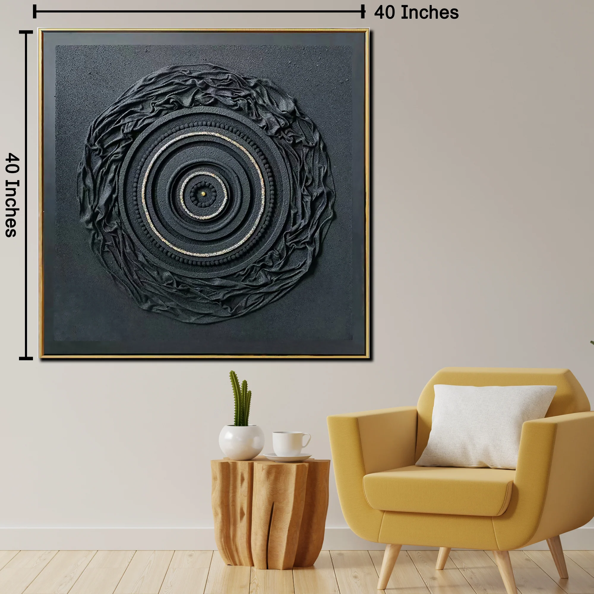 Whispers of Infinity Modern Wall Art (40 x 40 Inches) - Image 2